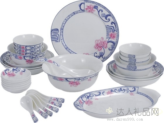 达人富贵牡丹餐具