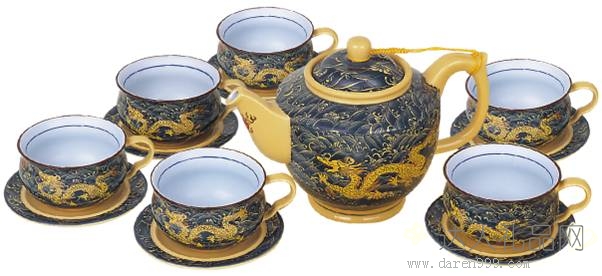 达人黄帝龙十四件套小号茶具